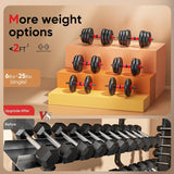 UNNMIIY Adjustable Dumbbells, 20/30/45/70/90lbs Free Weight Set with Connector, 5 in1 Dumbbells Set Used as Barbell, Kettlebells, Push up Stand, Fitness Exercises for Home Gym
