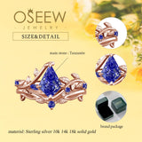 Oseew Kite Cut Tanzanite rings for women(Tanzanite)