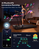 UREVO Strol 2E Smart 2-in-1 Folding Walking Pad Treadmill with APP, 12% Incline, Compact Walking Pad with Safety Handle, Plug & Play, Desk Treadmill with LED Display, Walking & Running for Home Office