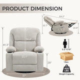 BRTHORY Electric Power Recliner, Nursery Rocking Chair with Glider & Swivel