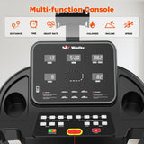 Winfita Treadmill with 12% Auto Incline, 3.5HP Folding Treadmills for Home with 300 LBS Capacity, 8MPH Speed, 17'' Wide Belt, App, 64 Programs, Heart Rate, USB Charging Port, BMI Detector