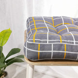 HXAZGSJY Chair Cushions for Dining Chairs Bohemian Soft Patio Chair Pads Indoor Office Home Kitchen Square Dining Chair Cushion Pillow CAI Grid 20"x20"x4"