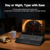 NIMO 15.6" FHD Business Laptop, 16GB RAM 512GB SSD, Intel N150 (Up to 3.6GHz), Fingerprint, Backlit Keyboard, 65W Type-C, 53Wh Battery, 2-Yr Warranty for Office & Multitasking