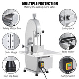 110V/60Hz 1100w Meat Band Saw, Workbench 19.3“ x 15”Meat Bandsaw, 0.16-7.09" Cutting Thickness Electric Meat Cutter Machine, Bone Saw with 5 x 1650Mm Blades for Fish,Chicken,Beef,Ribs and Pork