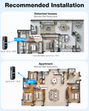 KEPEAK Doorbell Camera Wireless, Video Door Bell Battery with Monitor
