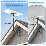 Starlink Mount with Extension-Adjust Angle Without Disassembly Tube Gen 3 Roof Mount Wall/Ceiling Mounting Kit Compatible with Starlink Standard 4/4X/V3（Black）