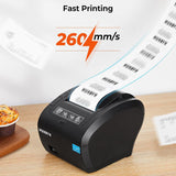 Receipt Printer with USB Port, 80mm WiFi POS Printer Works with Mac Windows Chromebook Linux Cash Drawer