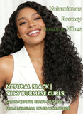 Mlip Premium Burmese Curly Bundles Human Hair 24 24 26 Inch Natural, Full