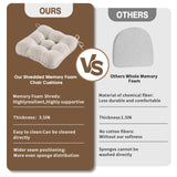 Chair Cushions for Dining Chairs Set of 4,3.5" Thick Kitchen Table Chair Pads with Ties,Non Slip Backing and Covers