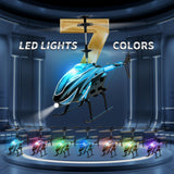 Dwi Dowellin RC Helicopter, Remote Control Helicopter Toy for Kids with 26 Mins Flight(2 Batteries), 8 Light Modes,Easy Control for Boys Girls Age 8-12(Blue)