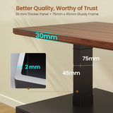 SEDETA Farmhouse Electric Standing Desk, 63" Height Adjustable Computer Desk with 3 Drawers