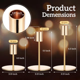 Sieral Candle Holders Bulk Taper Candlesticks Holders Set Modern Decorative Metal Candelabras for Wedding Anniversary Home Dinning Table Centerpiece Xmas Party Decor(Gold,48 Pcs)