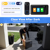 Doorbell Camera Wireless, 720P HD Smart Doorbell 4.5" Monitor Screen