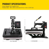 Combo Heat Press Machine 5/6/8 in 1 30 * 38CM 38 * 38CM
