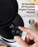SHARDOR Burr Coffee Grinder Electric with 32 Grinding Sizes 3.0,Coffee Bean Grinder with 40 Seconds Adjustable Electronic Timer, Coffee Grinders for Home Use with Chamber Cleaning Button,Black