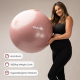 BABYGO Birthing Ball - Pregnancy Yoga Labor & Exercise Ball & Book Set Trimester Targeting, Maternity Physio, Birth & Recovery Plan Included Anti Burst Eco Friendly (Rosewood, 65cm)