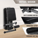 RitFit Adjustable/Foldable Utility Weight Bench for Home Gym, Weightlifting and Strength Training - Bonus Workout Poster with 35 Total Body Exercises