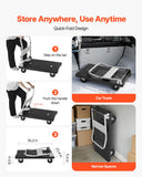 Foldable Push Cart Dolly, 660 lbs Capacity, Folding Platform Truck with Swivel Wheels, Moving Platform Hand Truck Flatbed Cart,