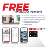 Sunny Health & Fitness Smart Elliptical Machine with 16-Level Electromagnetic Resistance, 18-inch Extended Stride Length, 12 Built-in Workouts, Low-Impact Cardio & SunnyFit App - SF-E3889SMART Sunny Health & Fitness