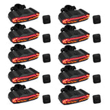 NineLeaf Bicycle Taillights with Turn Signals, Rear Bike Lights USB Rechargeable, Bike Indicator Lights, Bike Rear Light with Remote Control Electric Bell Function 6 Light Modes IP65 Waterproof,10Pack