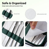 FAMILIFE Manicure Kit for Women, 9 Pcs Carbon Steel Nail Grooming Kit with Compact Case, Stylish Green Travel Manicure Set for Home, On-the-Go Care, Daily Use Nail Clipper Set (Green)