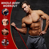 WHATAFIT Resistance Bands,Pull Up Assist Bands Set with Handles, Exercise & Workout Bands with Door Anchor for Men & Women – Home Fitness Equipment for Strength Training, Stretching