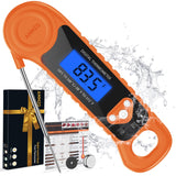 AMMZO Digital Meat Thermometer for Grilling, Candy Thermometer Instant Read Food Thermometer Waterproof with Backlight (Orange)