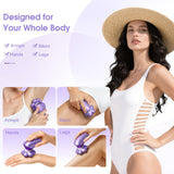 Electric Razors for Women Legs : 5-in-1 Rechargeable Body Shaver, 7D Wet & Dry Bikini Trimmer, IPX7 Waterproof Lady Hair Remover for Face Underarms Pubic, Violet