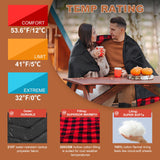 ETGLCOZY XL Queen Size 2 Person Double Sleeping Bag for Adults, Lightweight Compact with Flannel Liner & Thermolock Draft Tube, Machine Washable All Season Camping Travel(Black/Red)