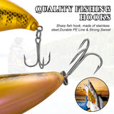 YONGZHI Fishing Lures Shallow Deep Diving Swimbait Crankbait Fishing Wobble Multi Jointed Hard Baits for Bass Trout Freshwater and Saltwater 8PCS