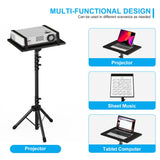 Projector Stand Tripod Adjustable, Laptop Height from 23.5 to 63.5 inches with Gooseneck Phone Holder, Floor for Office