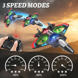 Tubokoro Foam Remote Control Airplanes RC Planes for Kids Adults, RC Airplane Fighter Jet with Light, 360° Flip Fighter Jet Toys, Stunt Roll, Airplane Toy Gifts for Kids Boys