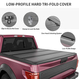 OEDRO Hard Tri-Fold Low-Profile Tonneau Cover for 2019-2026 Ram 1500 6.4ft