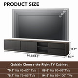 Quvex 87" TV Stand for TVs up to 98", Mid Century Modern Entertainment Center with Fluted Sliding Doors, Drawers, Cord Management & Adjustable Shelves, Wooden Media Console for Living Room, White