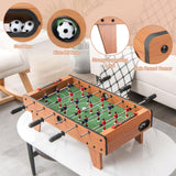GYMAX Foosball Table, 27" Table Top Foosball with 2 Footballs, Mini Foosball Table for Kids Game Room, Family Night, Wooden