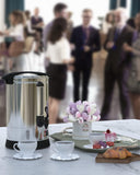 TROPOW 100 Cups Coffee Urn - 14L Commercial Coffee Maker with Hot Beverage Dispenser and Keep-Warm Function,Coffee Pot for Events,Offices,Parties and Catering,Sliver