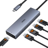 USB C Hub Dual 4K@60Hz USB C Adapter for Dell HP, 100W PD USB C Splitter
