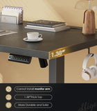 OffiGo 71 Inch Executive Electric Standing Desk Height Adjustable, Black