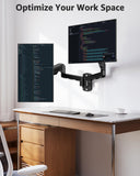 MOUNTUP Dual Monitor Wall Mount for 2 Max 32 Inch Computer Screen, Fully Adjustable Double Monitor Arm, Wall Mounted Monitor Holder Support 4.4-19.8lbs Display, VESA Bracket 75x75, 100x100