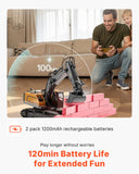 VEVOR Remote Control Excavator Toy, 1:14 Scale Remote Control Digger with Metal Shovel, 22 Channel RC Excavator with Lights & Sounds, Full Functional Construction Vehicles for Kids, Birthday Present