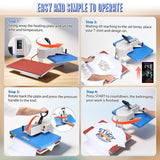 MARMERDO 16x24 Heat Press Machine 3500w Swivel Head Rotating Sublimation Transfer with 0-750°f Digital Timer for T Shirt Garment 110v