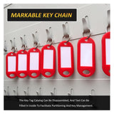 Wall-Mountable Metal Key Cabinet with Lock - Secure Key Storage Box with Markable Keychains