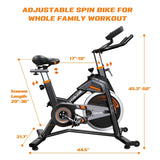 YOSUDA Light Commercial Exercise Bike for Home Magnetic Exercise Bike Stationary 350LB Capacity, Exercise Bike with Bluetooth, Indoor Cycling Bike with Tablet Mount & Comfortable Seat Cushion YOSUDA