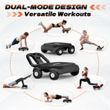 EAST MOUNT Ab Roller Wheel - Ab Roller with Elbow Support for Core Workout Belly Fat Automatic Rebound Abdominal Wheel for Women Men Home Gym Equipment (Black)