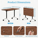 Conference Tables Set of 4, 5.2 Foot Folding Conference Room Table with Wheels