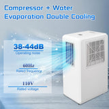 Windowless Air Conditioners,1800BTU Portable Air Conditioner for Bedroom, 38/44dB(A) Quiet Portable AC Units, Cools for 110 Sq Ft for Indoor/Marine/Kitchen