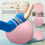 Leyndo 4 Pcs 26 Inch Yoga Exercise Ball Pilates Pregnancy Birthing Fitness Ball with Quick Pump Anti Burst for Improved Posture, Balance, Yoga, Pilates, Training(Macaron Color)