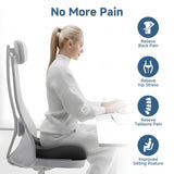 X Large Gel Seat Cushion for Office Chair Ergonomic Cushions-Gel & Memory Foam Coccyx Butt Pillow Benazcap