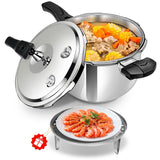 6.34QT Stainless Steel Pressure Cooker, Heavy Duty Commercial Grade, Fast Cooking, Multi-Purpose, Induction & Gas Compatible,olla de presion,para cocinar,instant pot