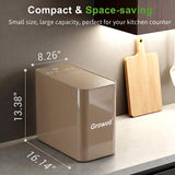 Growell Electric Composter for Kitchen, 3.2L Smart Odorless Compost Bin, Low Noise & Odorless, Indoor Countertop Food Waste Composter with LED Display, One-Touch Operation, Auto-Cleaning, EC04